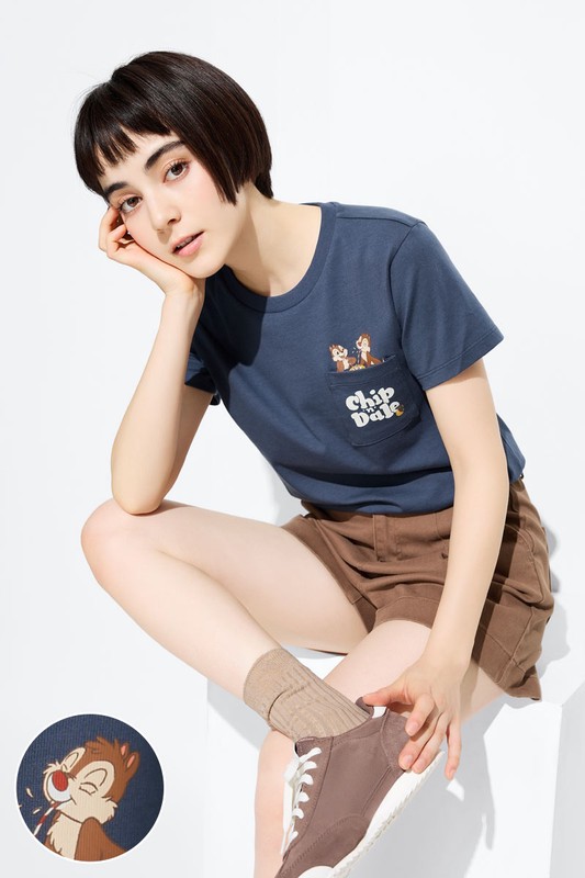 迪士尼系列口袋印花T恤-37-女