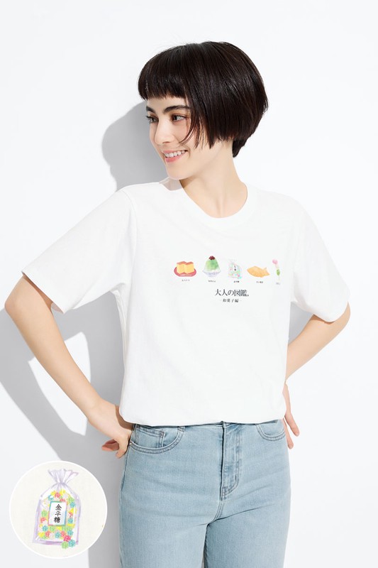 大人的圖鑑寬版印花T恤-15-女