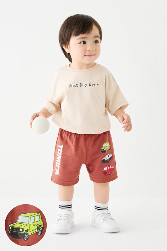 TOMICA竹節棉印花短褲-01-Baby