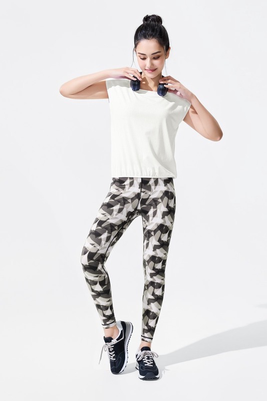 輕柔運動連袖上衣-女