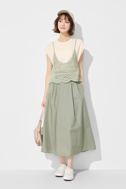 兩件式針織吊帶上衣-女