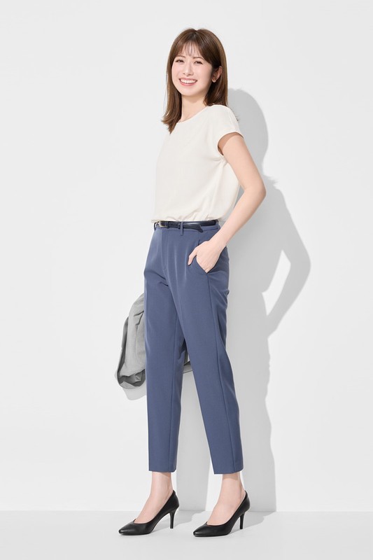 彈性西裝九分褲-女