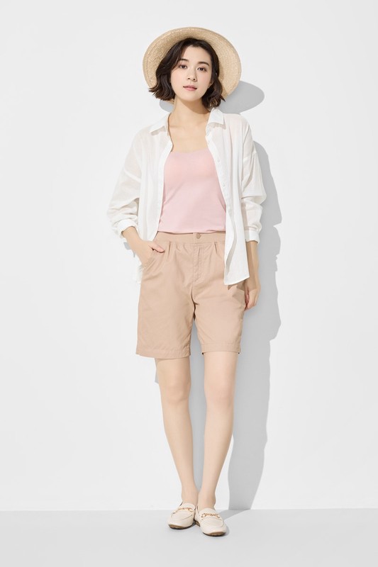 羅紋緊帶五分褲-女