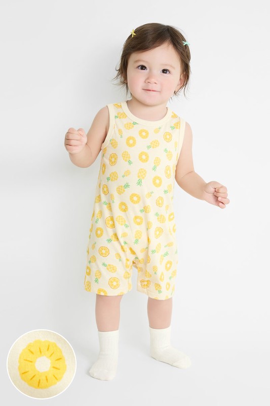 純棉水果印花無袖連身衣-Baby