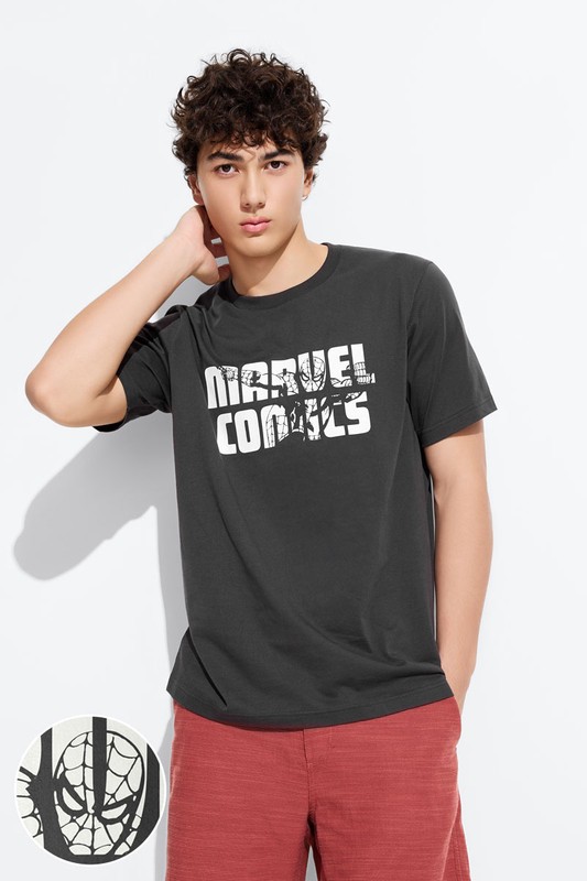 漫威系列厚版印花T恤-07-男