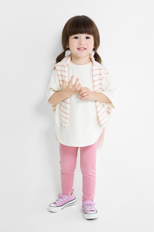 彈力九分內搭褲-童