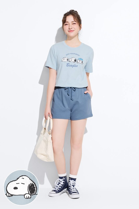 史努比系列厚版印花T恤-10-女