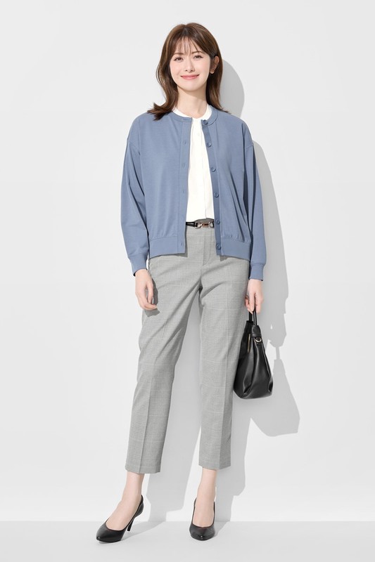 嫘縈立領連袖襯衫-女