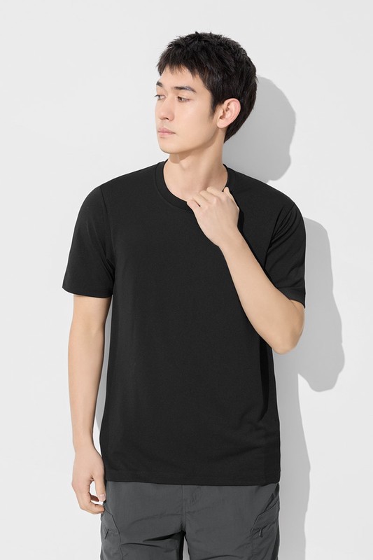 吸排無側縫圓領T恤-男