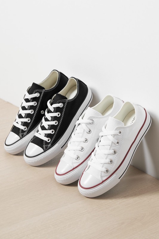 棉質經典帆布休閒鞋-女