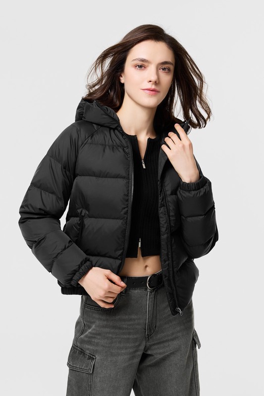 極暖羽絨連帽外套-女