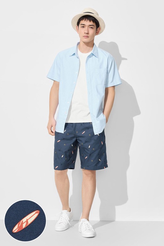 椰樹印花輕便短褲-男