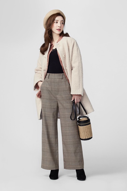 heatup蕾絲領八分袖上衣-女