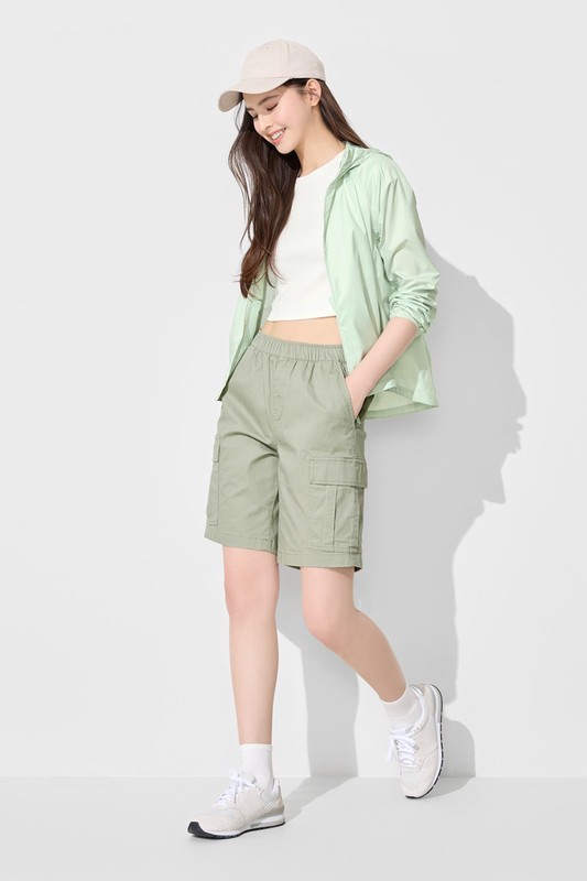 鬆緊工裝短褲-男