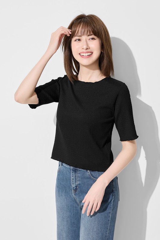 輕柔透膚上衣-女