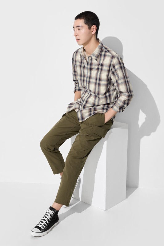 機能彈性工裝九分褲-男