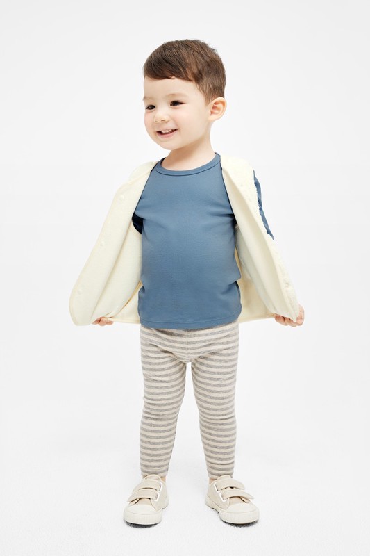 磨毛羅紋圓領長袖T恤-Baby