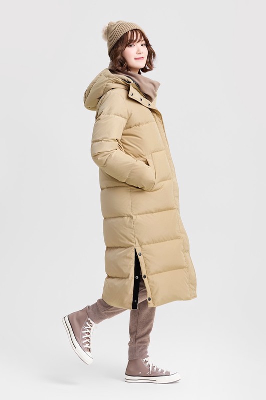 極暖羽絨長大衣-女