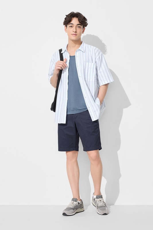 純棉圓領背心-男