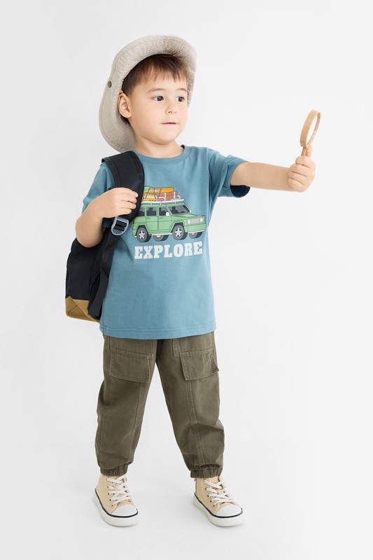 旅行探索印花T恤-童