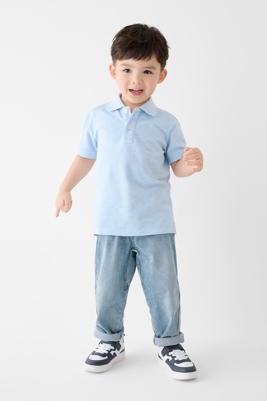 彈性牛仔錐形褲-童