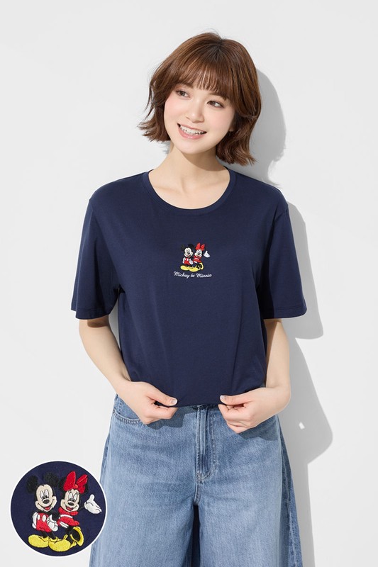 迪士尼系列莫代爾寬版電繡上衣-女