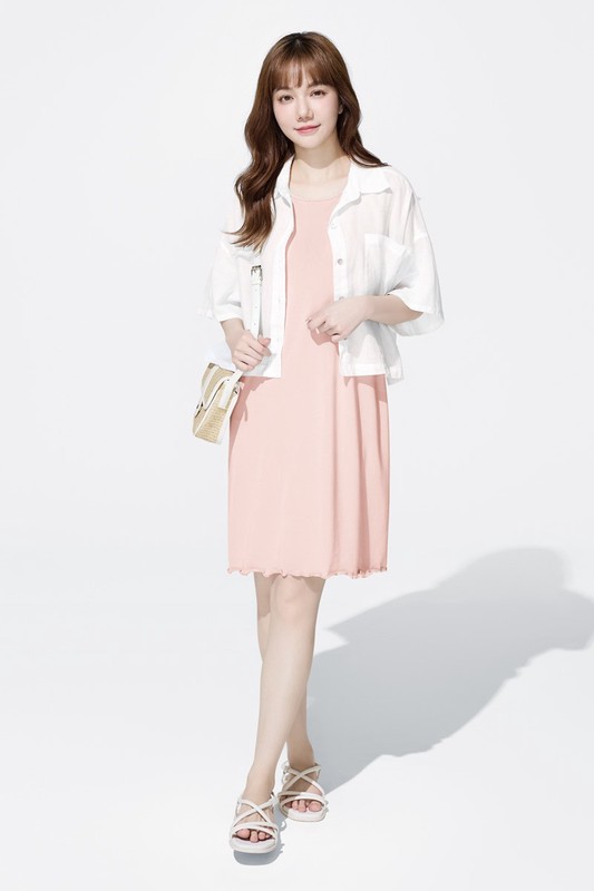 Bra莫代爾木耳邊洋裝-女