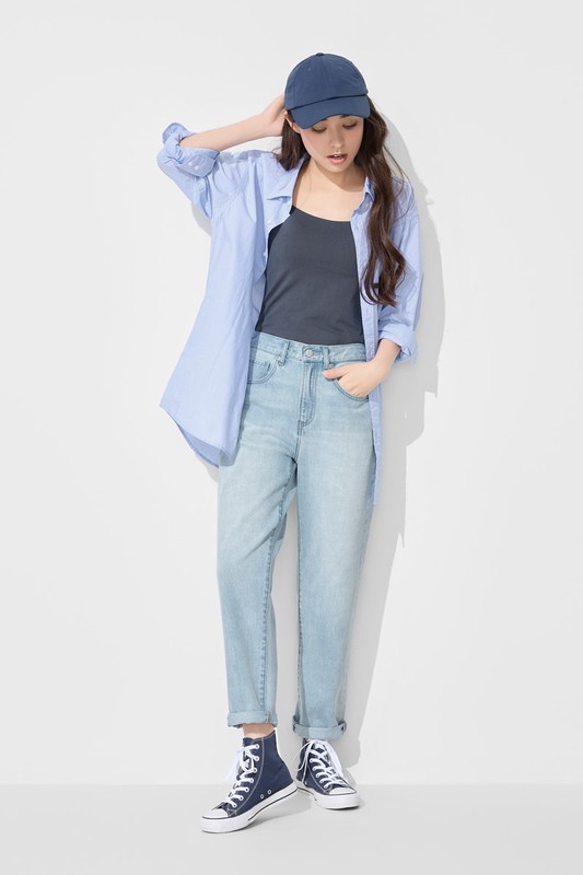 柔棉長袖襯衫-男