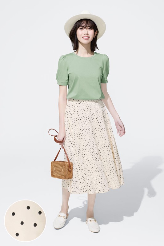 輕柔點點印花長裙-女