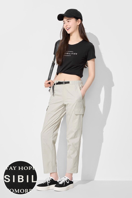 Bra文字印花圓領短袖T恤-女