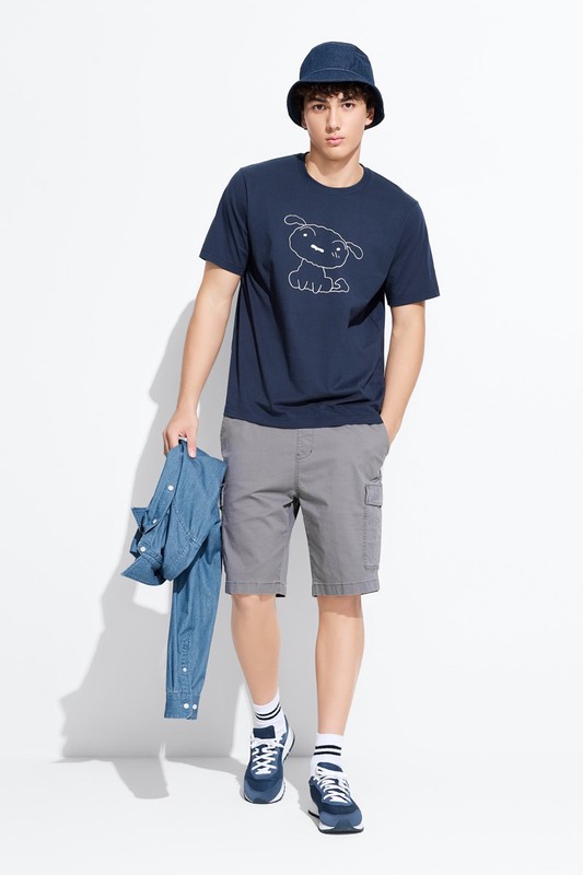 蠟筆小新印花T恤-01-男