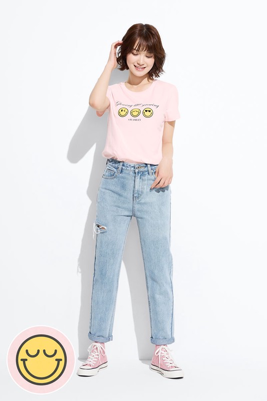 S.W.SMILEY®印花T恤-08-女