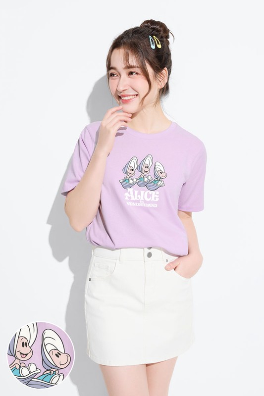 迪士尼系列寬版印花T恤-34-女