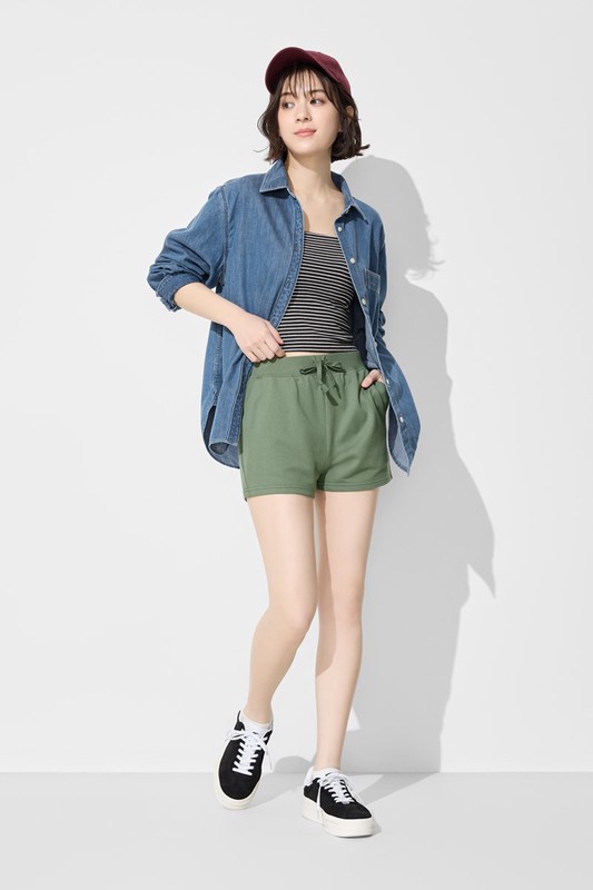 小毛圈口袋短褲-女