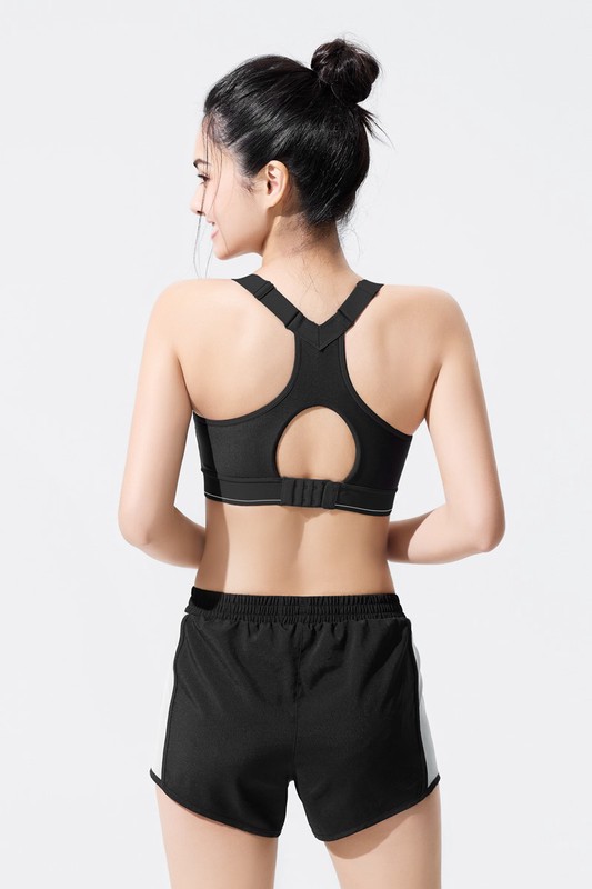 高度支撐背扣式配色Bra背心-女