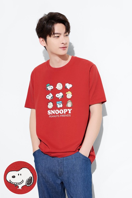 史努比系列印花T恤-08-男