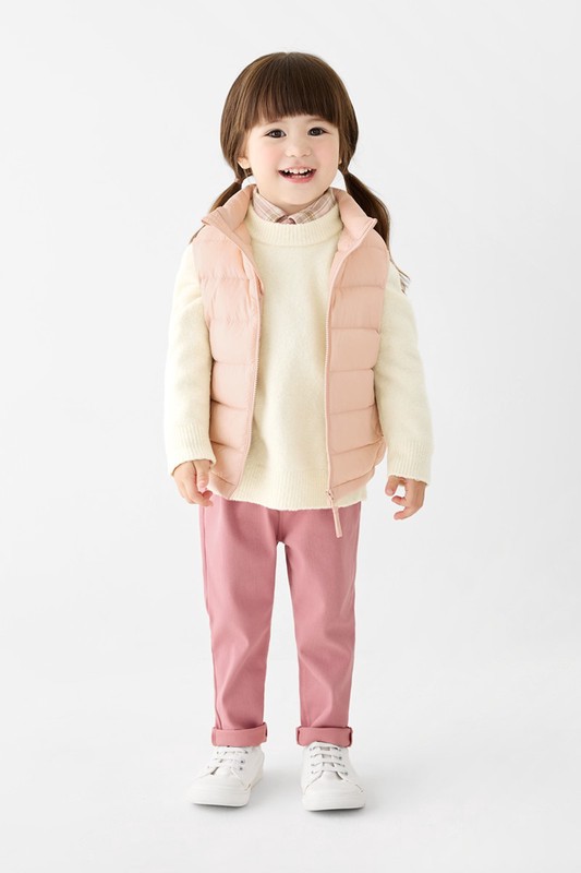 極輕羽絨立領背心-童