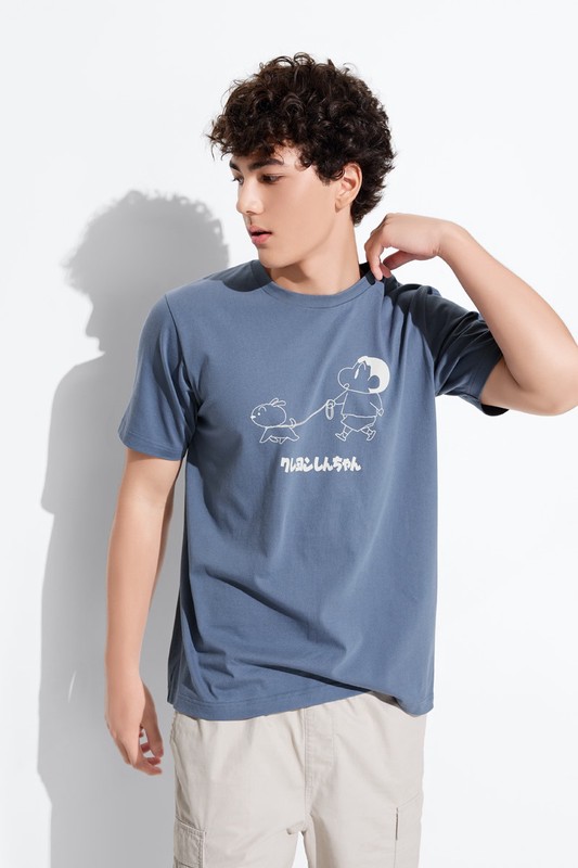 蠟筆小新厚版印花T恤-07-男