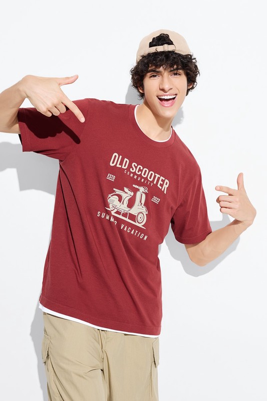 摩托車印花T恤-02-男