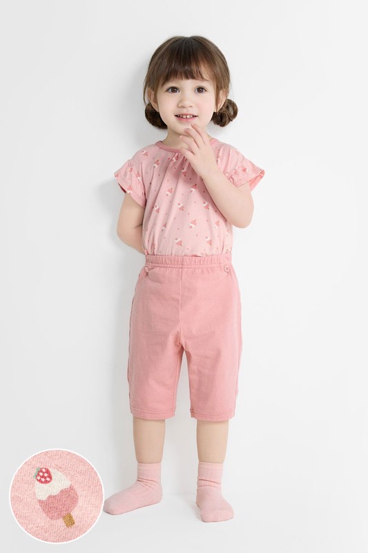 純棉雪糕印花荷葉袖家居套裝-Baby