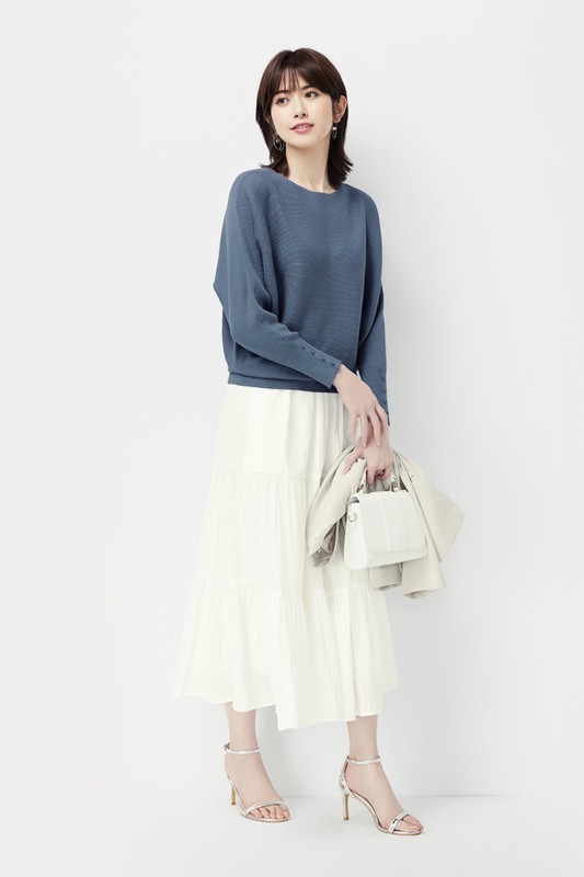 粗針寬版連袖毛衣-女