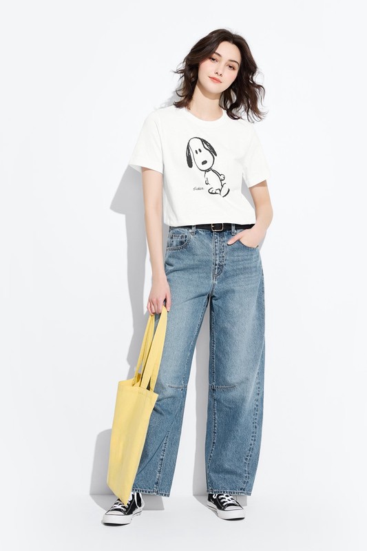 史努比系列厚版印花T恤-02-女