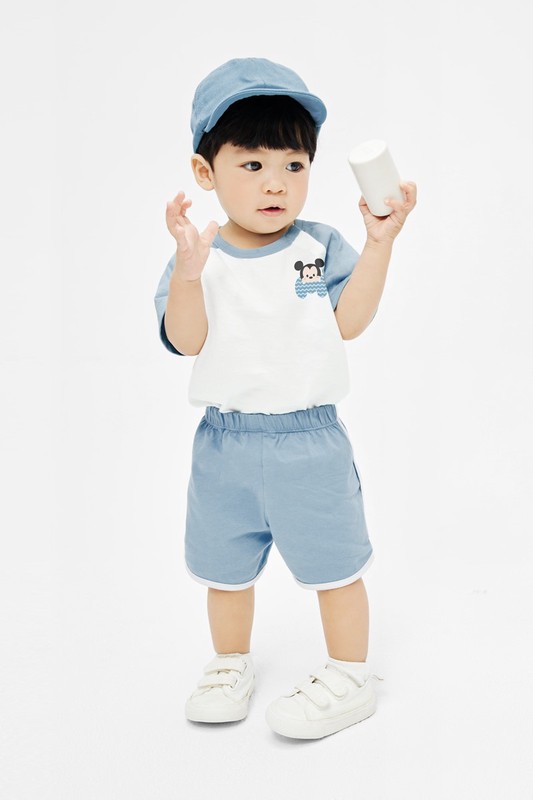 純棉滾邊鬆緊短褲-Baby