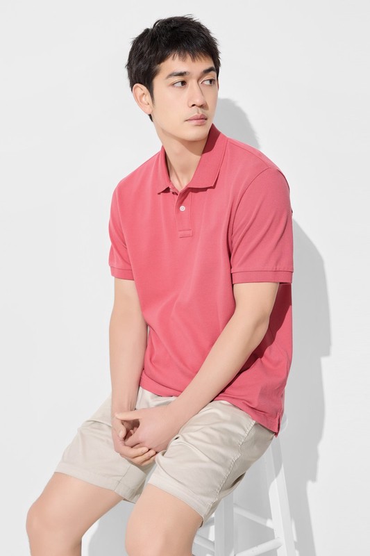 純棉網眼polo衫-男