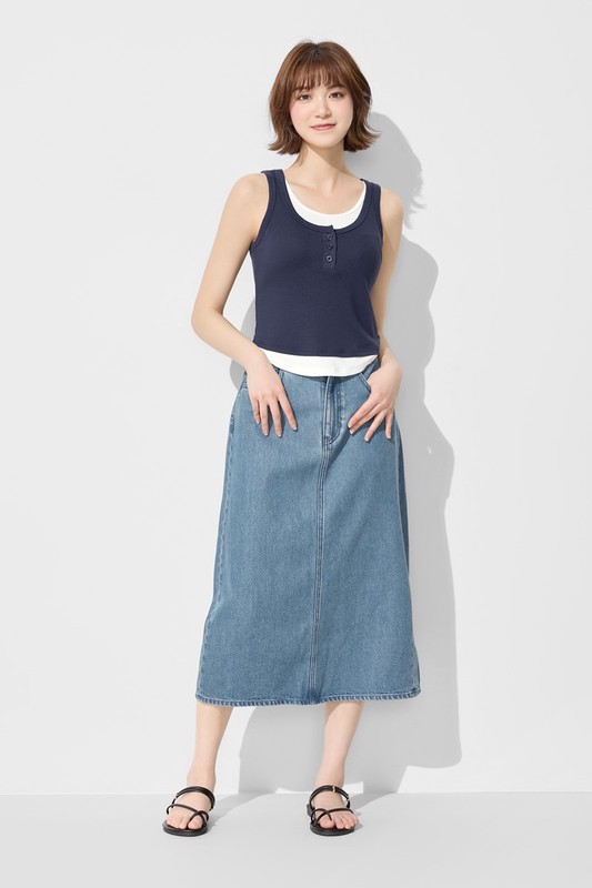 Bra輕柔假兩件背心-女