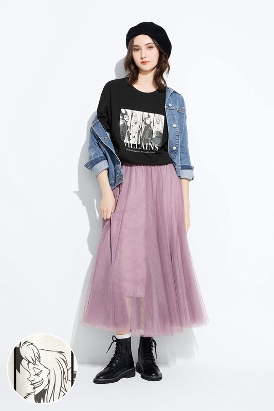 迪士尼系列寬長版印花T恤-36-女