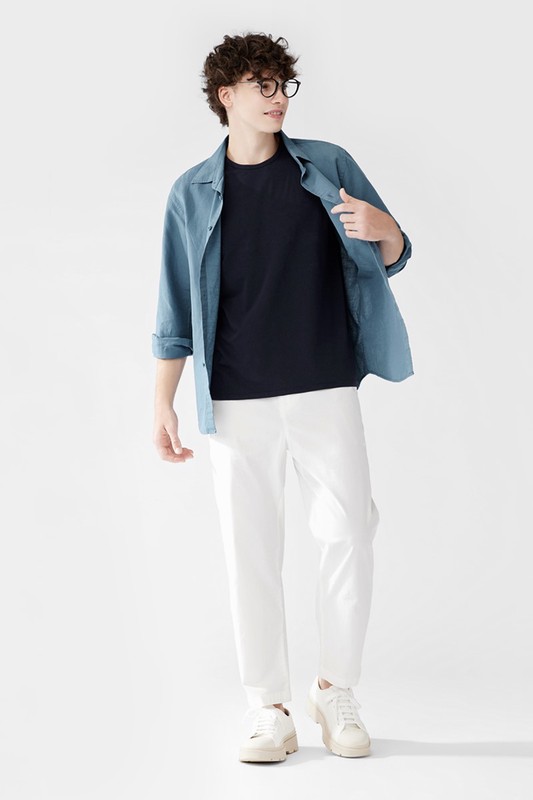 彈力圓領T恤-男