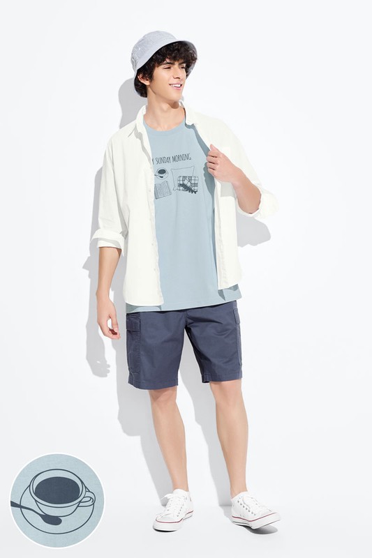 休閒時光印花T恤-男