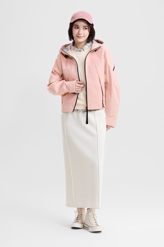 防水機能撞色寬版外套-女