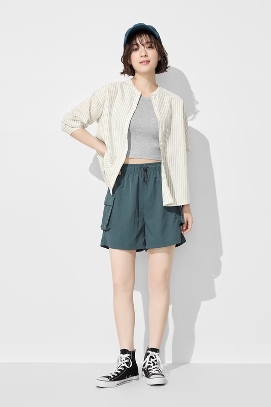 輕便工裝短褲-女